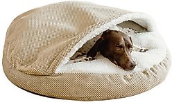 Snoozer Pet Products Microsuede Round Dog Bed, Marmot Sand, X-Large slide 2 of 6