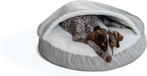 Show full view: Snoozer Pet Products Microsuede Round Dog Bed, Marmot Storm, Large slide 3 of 6