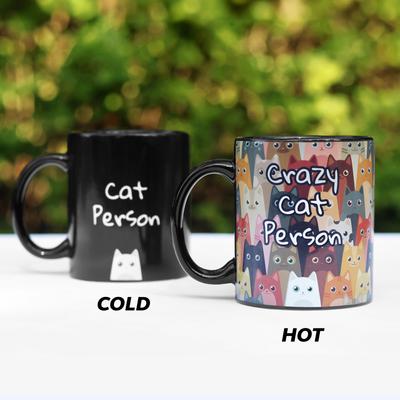 Show full view: Pikkii Crazy Cat Person Heat Change Mug slide 5 of 5