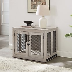 Unipaws Furniture Style Dog Crate, Weathered Gray, 30.7 inch wide