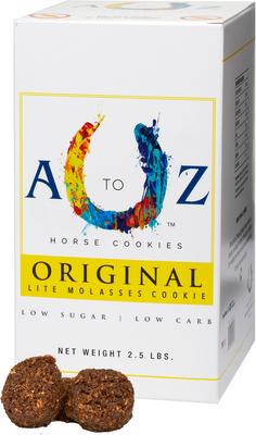 Show full view: A to Z Horse Cookies Original Flavor Low Carb & Low Sugar Horse Treats, 2.5-lb Box slide 4 of 5