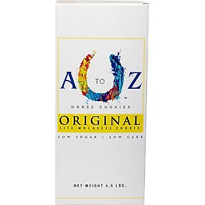 A to Z Horse Cookies Original Flavor Low Carb & Low Sugar Horse Treats, 4.5-lb Box
