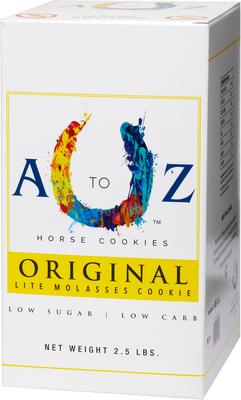Show full view: A to Z Horse Cookies Original Flavor Low Carb & Low Sugar Horse Treats, 2.5-lb Box slide 3 of 5