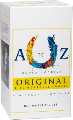 Show full view: A to Z Horse Cookies Original Flavor Low Carb & Low Sugar Horse Treats, 2.5-lb Box slide 2 of 5