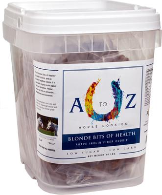 Show full view: A to Z Horse Cookies Blonde Bits of Health Low Carb & Low Sugar Horse Treats, 10-lb Pail slide 3 of 5