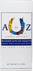 A to Z Horse Cookies Blonde Bits of Health Low Carb & Low Sugar Horse Treats, 4.5-lb Box