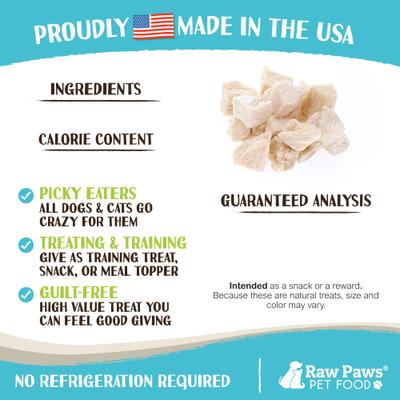Show full view: Raw Paws Freeze-Dried Chicken Breast Dog & Cat Treats, 4-oz slide 6 of 8
