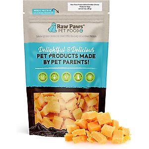 Raw Paws Freeze-Dried Cheddar Cheese Dog Treats, 3-oz