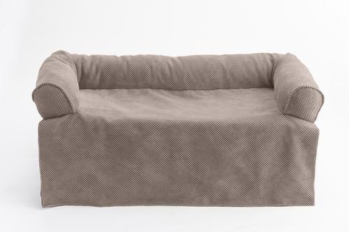 Show full view: Snoozer Pet Products Couch Companion Bolstered Sofa Dog & Cat Throw Bed with Removable Cover, Marmot Taupe, One Size slide 4 of 6