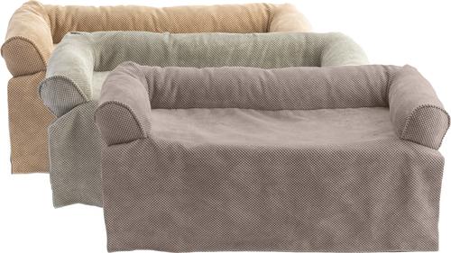 Show full view: Snoozer Pet Products Couch Companion Bolstered Sofa Dog & Cat Throw Bed with Removable Cover, Marmot Taupe, One Size slide 5 of 6
