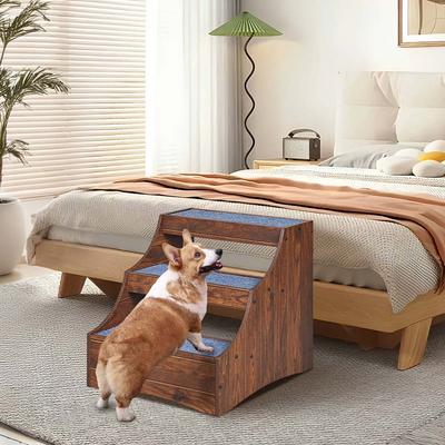Show full view: Unipaws Decorative Bunk Cat Bed with Ladder, Walnut, Medium slide 2 of 8