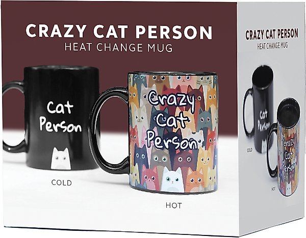 Show full view: Pikkii Crazy Cat Person Heat Change Mug slide 1 of 5