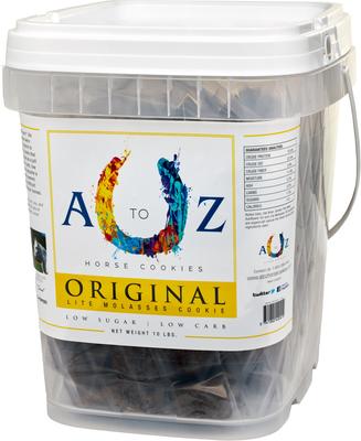 Show full view: A to Z Horse Cookies Original Flavor Low Carb & Low Sugar Horse Treats, 10-lb Pail slide 2 of 5