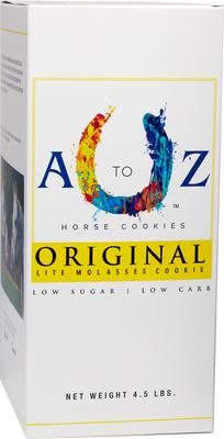 Show full view: A to Z Horse Cookies Original Flavor Low Carb & Low Sugar Horse Treats, 4.5-lb Box slide 3 of 5