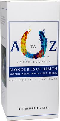 Show full view: A to Z Horse Cookies Blonde Bits of Health Low Carb & Low Sugar Horse Treats, 4.5-lb Box slide 3 of 5