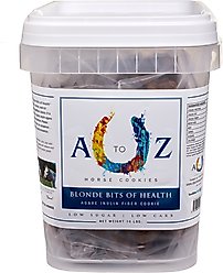 A to Z Horse Cookies Blonde Bits of Health Low Carb & Low Sugar Horse Treats, 10-lb Pail