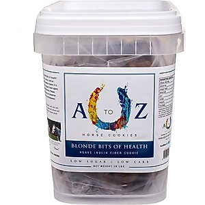 A to Z Horse Cookies Blonde Bits of Health Low Carb & Low Sugar Horse Treats, 10-lb Pail