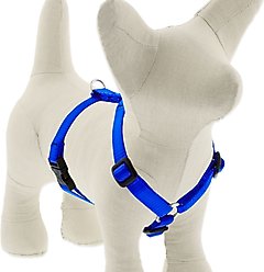 LupinePet Basic Solid Adjustable Dog Harness, Blue, X-Small: 9 to 14-in chest, 1/2-in wide
