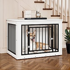 Yitahome 2-in-1 Furniture Style Dog Crate Furniture, White, 38 inch