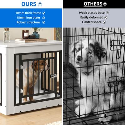 Show full view: Yitahome 2-in-1 Furniture Style Dog Crate Furniture, White, 30 inch slide 6 of 9