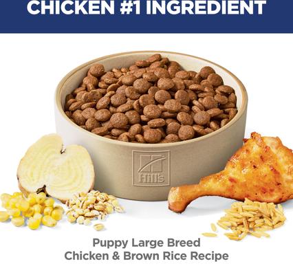 Show full view: Hill's Science Diet Puppy Large Breed Chicken & Brown Rice Recipe Dry Dog Food, 15.5-lb Bag slide 3 of 13