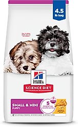 Hill's Science Diet Puppy Small Breed & Mini Breed Chicken Meal & Brown Rice Recipe Dry Dog Food, 4.5-lb bag