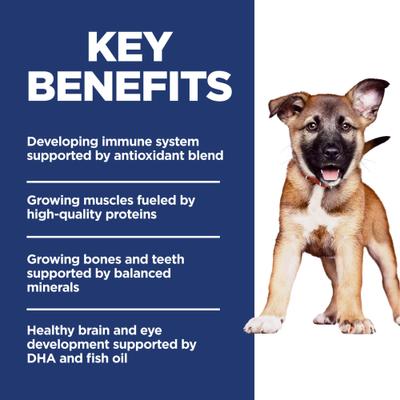 Show full view: Hill's Science Diet Puppy Large Breed Chicken & Brown Rice Recipe Dry Dog Food, 27.5-lb bag slide 5 of 14