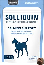 Nutramax Solliquin Soft Chew Calming Behavioral Health Supplement for Large Dogs, 75 count