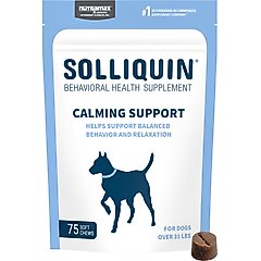 Nutramax Solliquin Soft Chew Calming Behavioral Health Supplement for Large Dogs, 75 count
