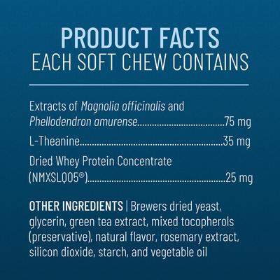 Show full view: Nutramax Solliquin Soft Chew Calming Behavioral Health Supplement for Small/Medium Dogs & Cats, 75 count slide 7 of 11