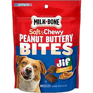 Milk-Bone Peanut Buttery Bites Real Peanut Butter & Bacon Soft & Chewy Dog Treats