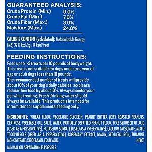 Milk-Bone Peanut Buttery Bites Jif Peanut Butter Soft & Chewy Dog Treats, 11.8-oz bag