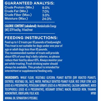 Show full view: Milk-Bone Peanut Buttery Bites Jif Peanut Butter Soft & Chewy Dog Treats, 11.8-oz bag slide 9 of 11