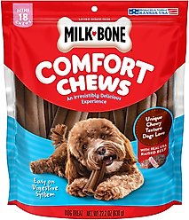 Milk-Bone Mini Comfort Chews Real Beef Dog Treats, 18 count slide 1 of 7