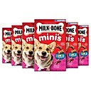 Milk-Bone Mini's Flavor Snacks Beef, Chicken & Bacon Flavored Biscuit Dog Treats, 15-oz box, case of 6
