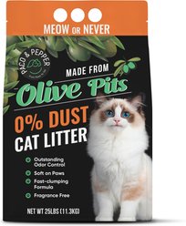 PACO & PEPPER Made from Olive Pits 0% Dust Natural Unscented Clumping Cat Litter, 25-lb bag