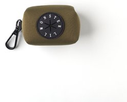 Lil Monster Pets Neoprene Dog Poop Bag Holder, Green