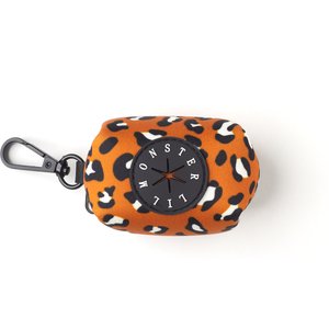 Lil Monster Pets Neoprene Dog Poop Bag Holder, Burnt Orange Leopard