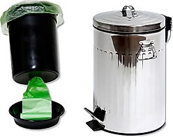 Pet Fit For Life Outdoor Dog Waste Can & Poop Bag Roll, Large