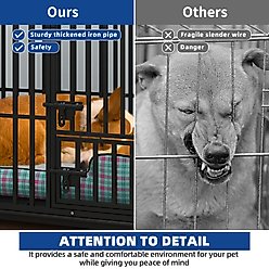 Yitahome Heavy Duty Dog Crate, Black, 48 inch slide 2 of 7