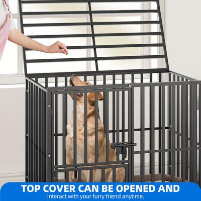 Show full view: Yitahome Heavy Duty Dog Crate, Black, 37 inch slide 3 of 7