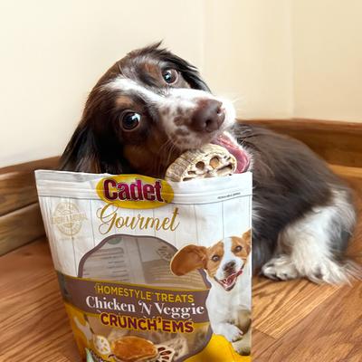 Show full view: Cadet Gourmet Homestyle Lotus Root Crunch'ems Chicken 'N Veggie Flavor Dog Treats, 10 count slide 8 of 10