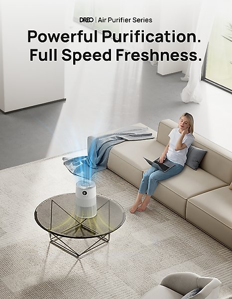Show full view: Dreo Macro-414 Tabletop Air Purifier slide 2 of 6