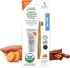 Pure and Natural Pet Tooth Gel & Bamboo Toothbrush Dental Kit, Small