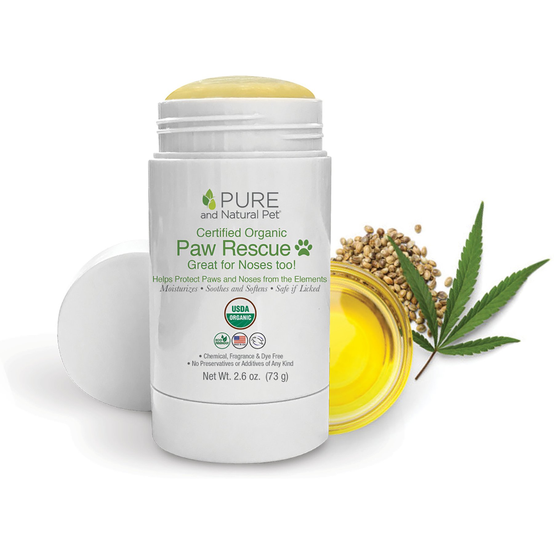 Pure and Natural Pet Certified Organic Dog Paw Rescue, 3-oz bottle
