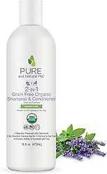 Pure and Natural Pet 2-IN-1 Grain-Free Organic Dog Shampoo & Conditioner, 16-fl oz bottle