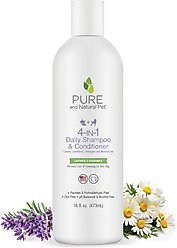 Pure and Natural Pet 4-IN-1 Daily Dog Shampoo, 16-fl oz bottle