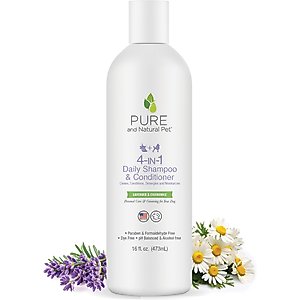 Pure and Natural Pet 4-IN-1 Daily Dog Shampoo, 16-fl oz bottle
