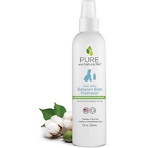 Pure and Natural Pet Dog Cologne, Fresh Cotton, 8-fl oz bottle