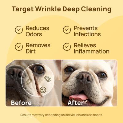 Show full view: HICC PET Hypoallergenic Wrinkle Dog Grooming Wipes, 100 count slide 2 of 7
